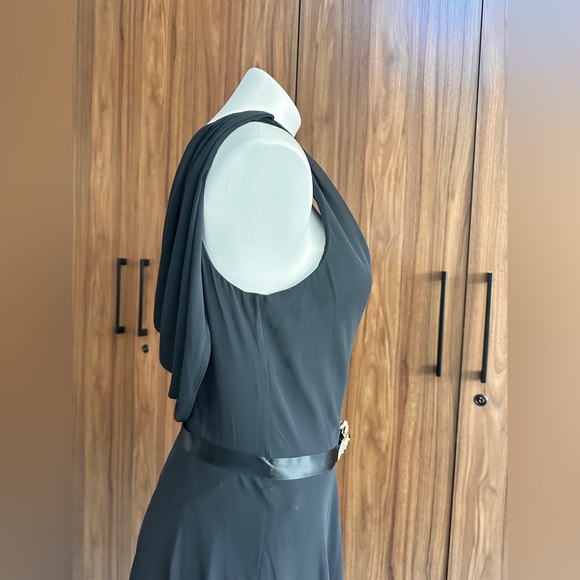 MSK Black Sleeveless Dress Drop Back & Front Size 8 - Picture 6 of 16